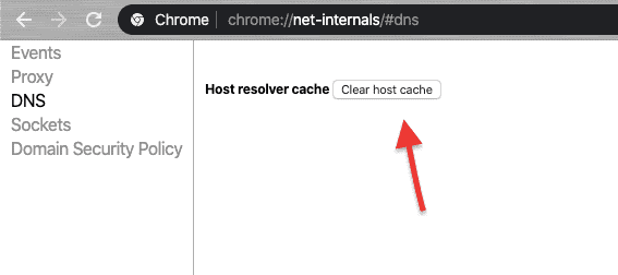 Clear host cache