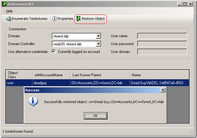 ad restore deleted active directory users tool