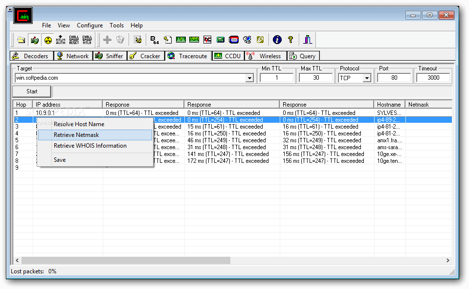 Cain and Abel packet and network-analyzer