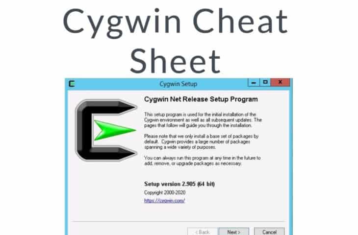 Cygwin Cheat Sheet