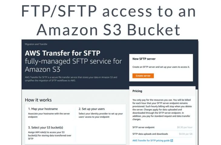 FTP-SFTP access to an Amazon S3 Bucket