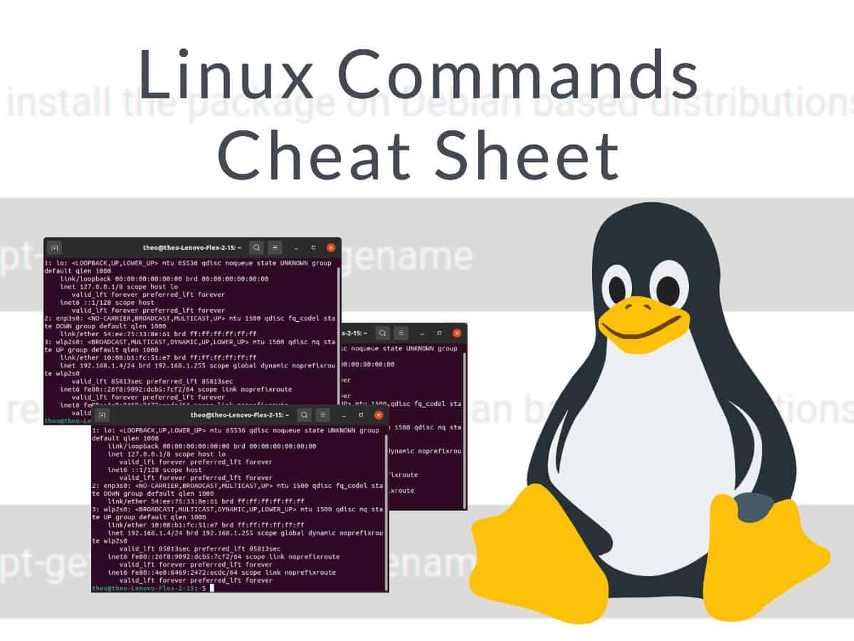 excentrisk praktiseret katastrofe Linux Commands Cheat Sheet - Quickly Reference Common Commands!