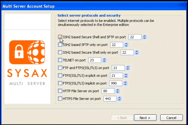 Sysax Multi SFTP Server screenshot and download
