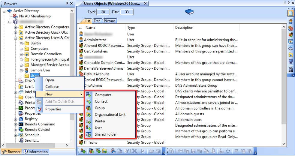 active directory objects