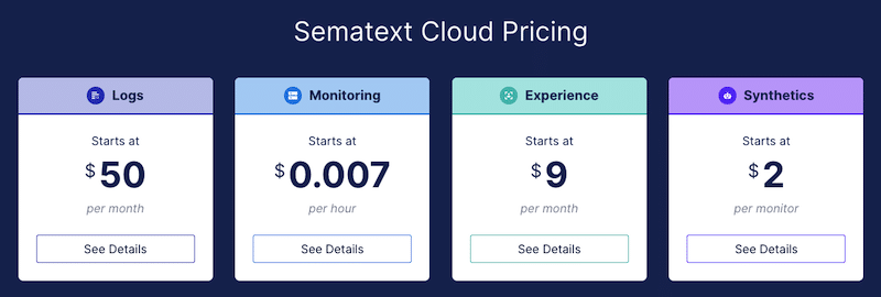 Sematext Cloud Pricing