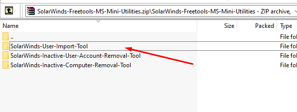 open the “SolarWinds-User-Import-Tool