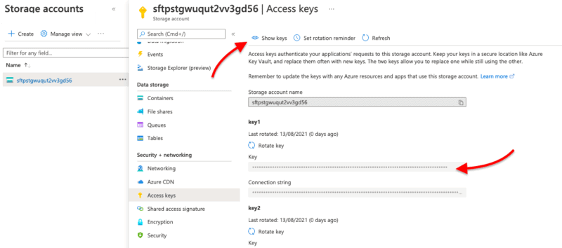 Access Keys screenshot