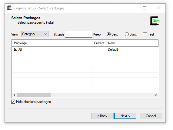 Cygwin Set - Select Packages
