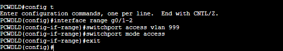 assign the blackhole VLAN to the unused ports
