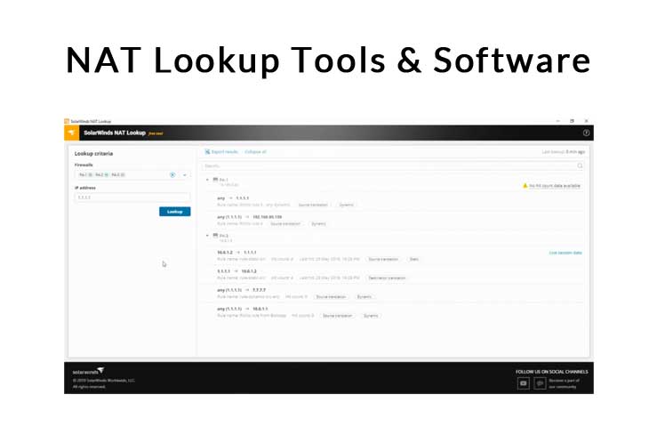 nat lookup tools and software